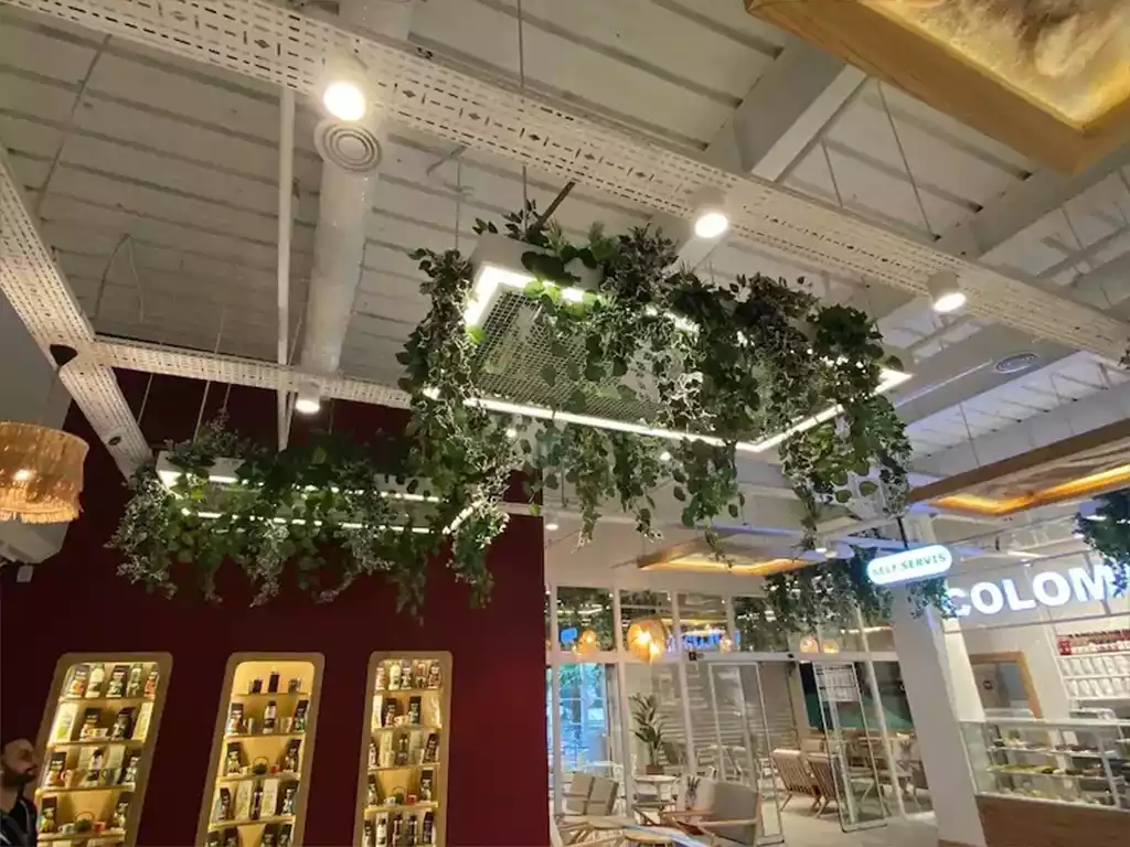 Dikey Dekor - Yapay Sarmasik Dekorasyonu Dikey Dekor Uygulama Gorsel