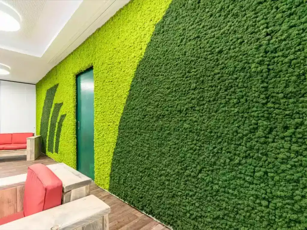 Dikey Dekor - Yosun Duvar Dikey Dekor Uygulama Gorsel