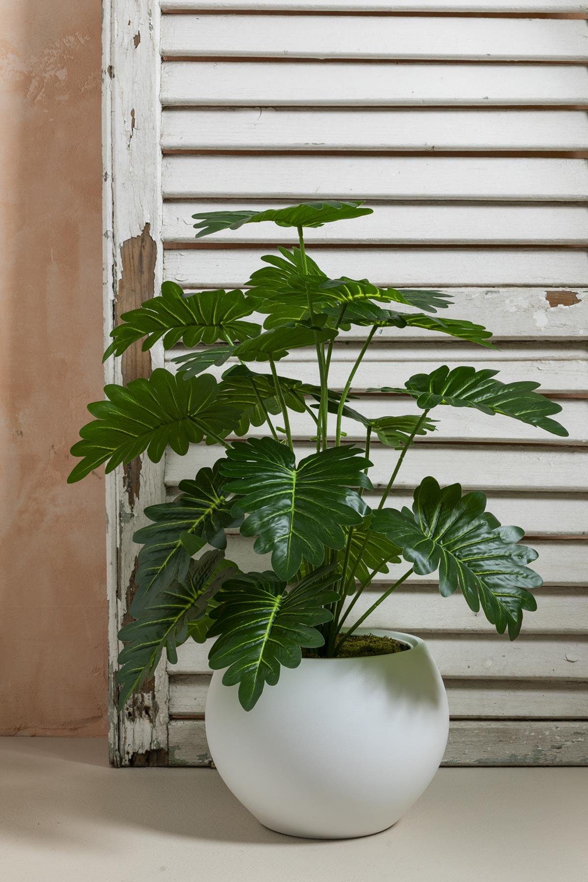 Dikey Dekor - salon kose yapay cicegi 70 cm kure saksi 5075 Toptan Salon Köşe Yapay Çiçeği 70 Cm Küre Saksı - Görsel 2
