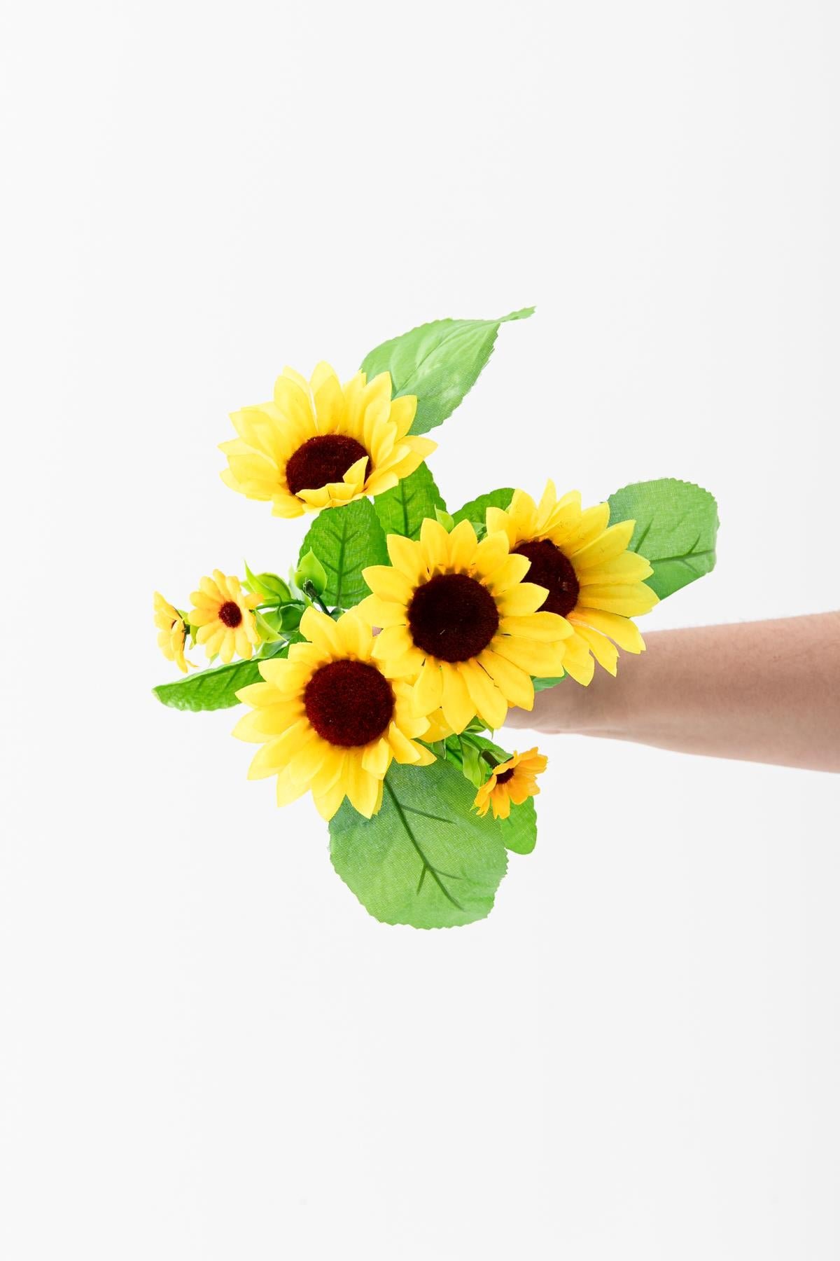 Dikey Dekor - yapay aycicegi demeti 30 cm 7 dal 8327 Toptan Yapay Ayçiçeği Demeti 30 Cm 7 Dal - Görsel 3