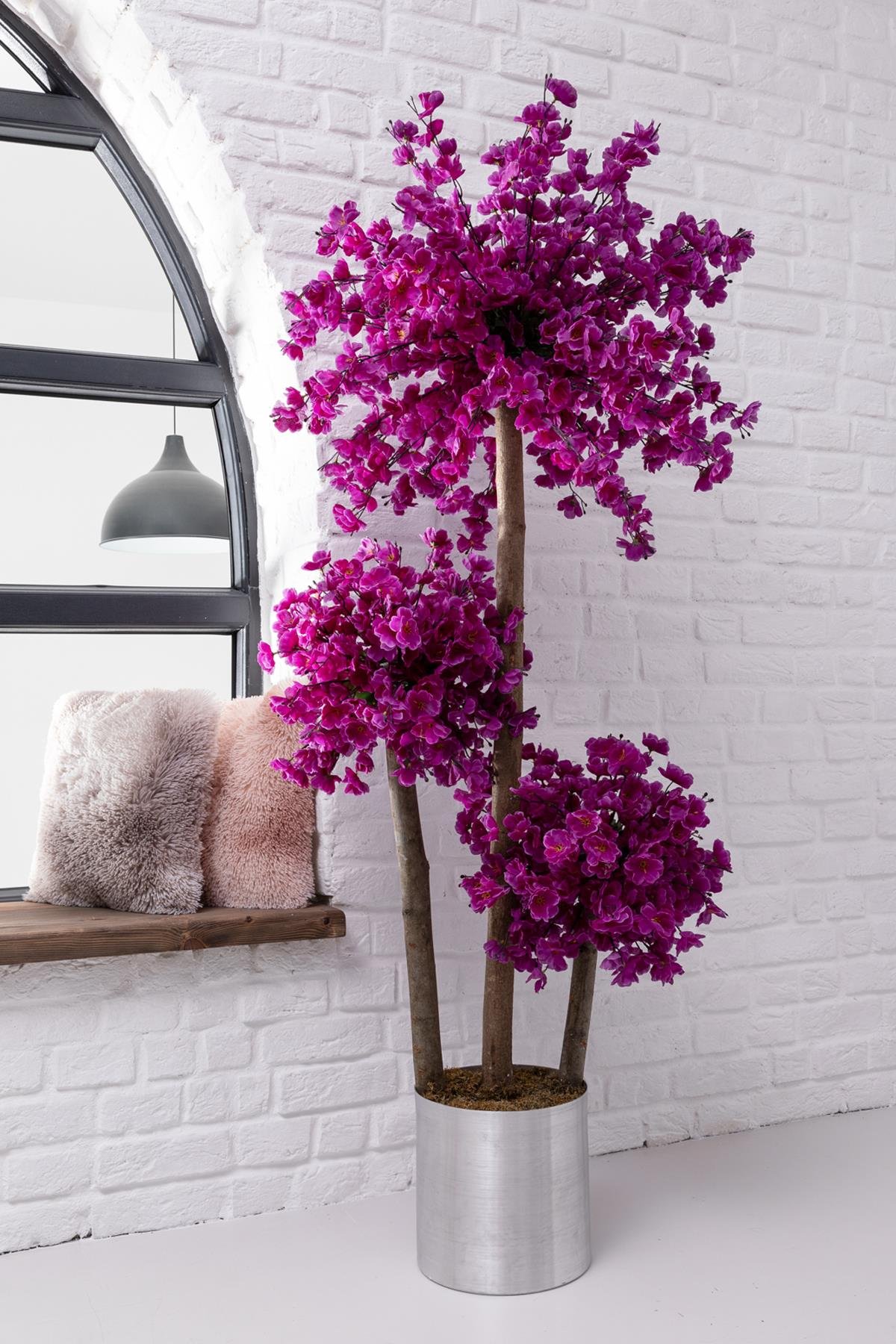 Dikey Dekor - yapay bahar dali agaci mor 108 dal 180 cm 2540 Toptan Yapay Bahar Dalı Ağacı Mor 108 Dal 180 cm - Görsel 2