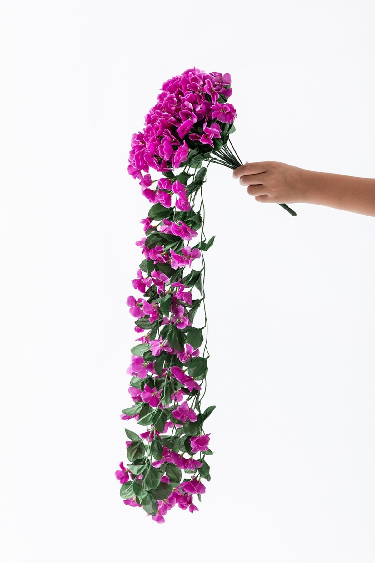 Dikey Dekor - yapay begonvil cicegi 75 cm lila 22 dal 3028 Toptan Yapay Begonvil Çiçeği 75 cm Lila 22 dal - Görsel 2
