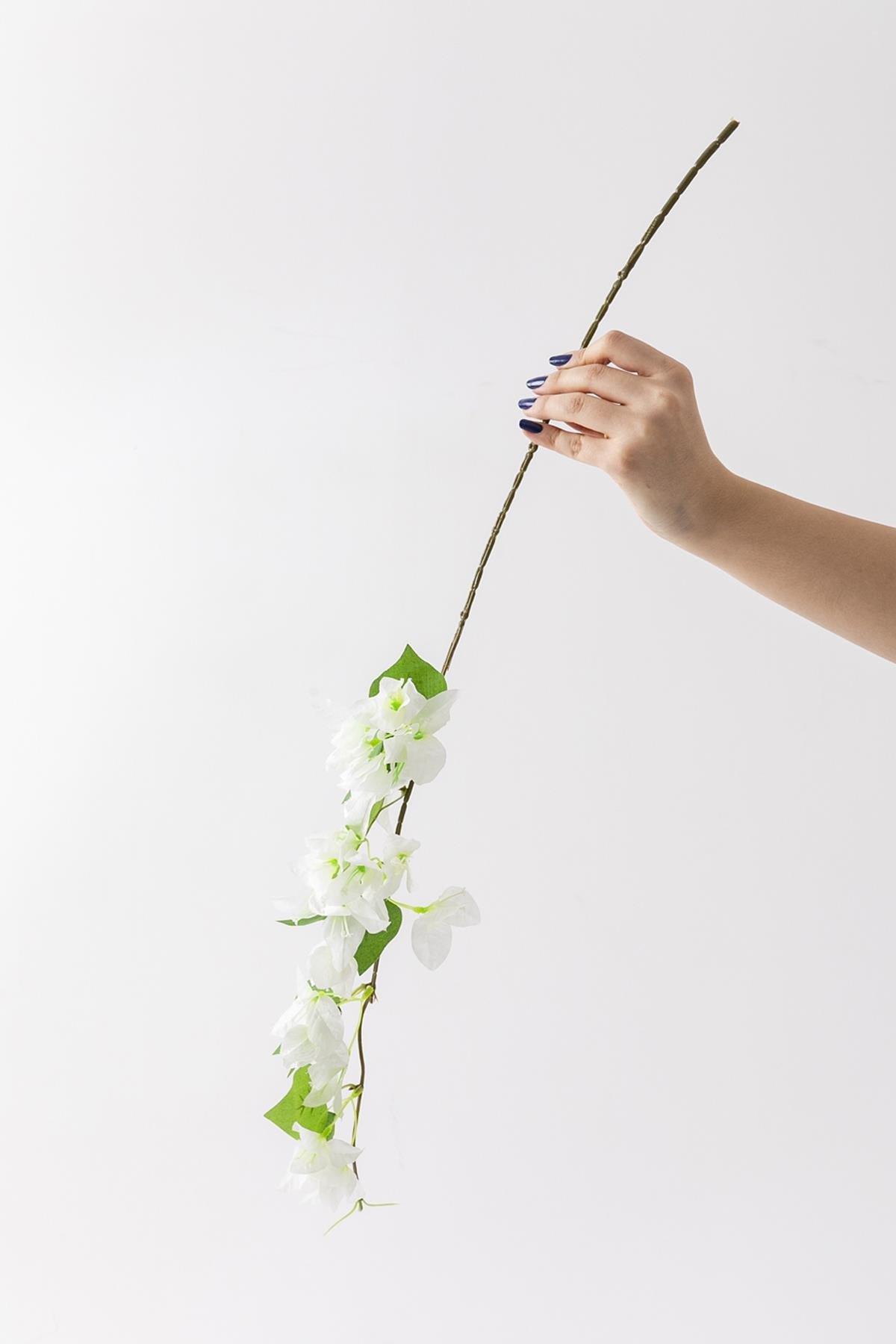 Dikey Dekor - yapay begonvil dali 80 cm beyaz 4788 Toptan Yapay Begonvil Dalı 80 cm Beyaz - Görsel 3