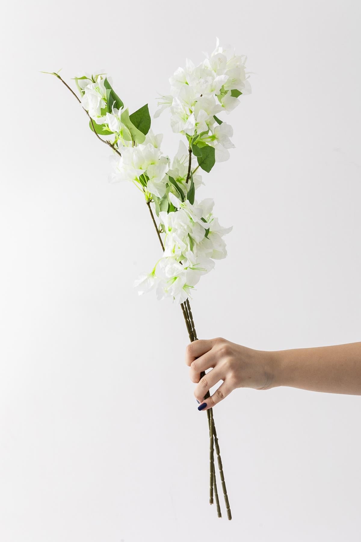 Dikey Dekor - yapay begonvil dali 80 cm beyaz 4789 Toptan Yapay Begonvil Dalı 80 cm Beyaz - Görsel 4