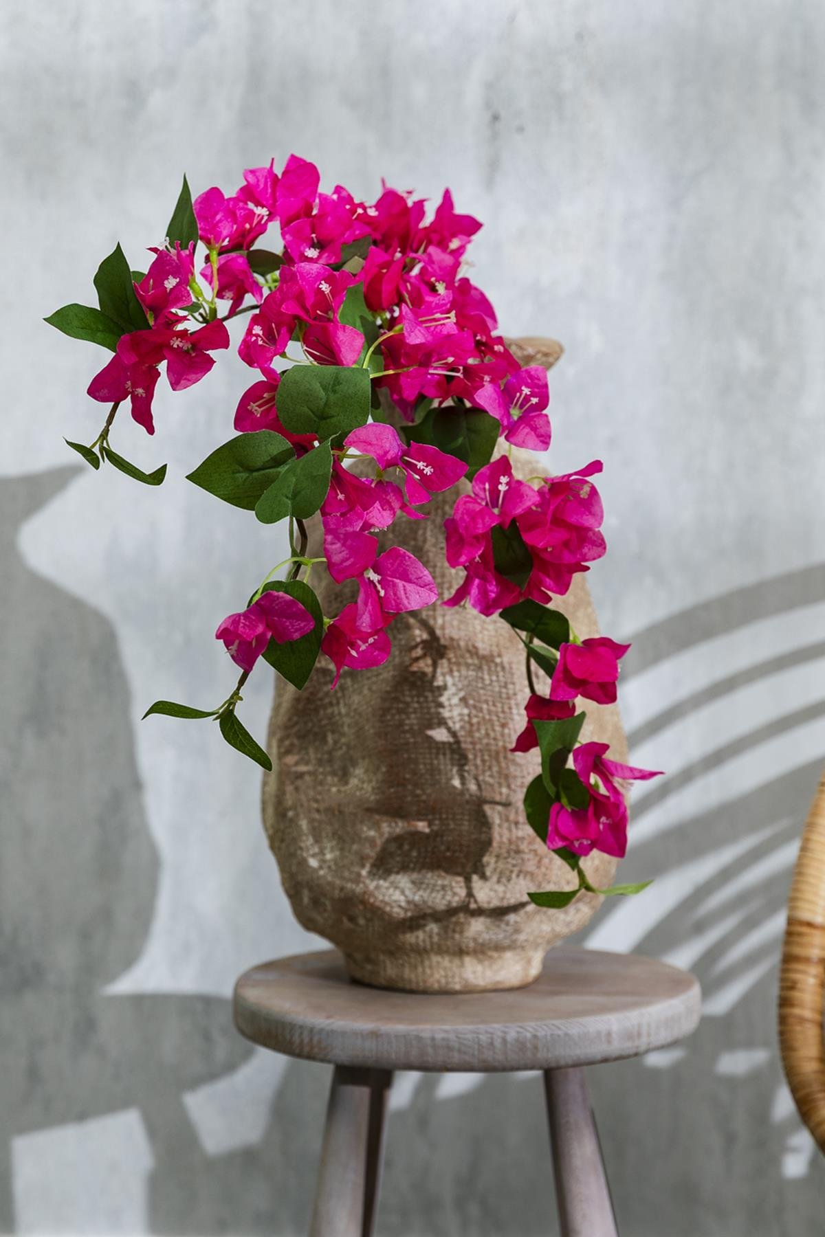 Dikey Dekor - yapay begonvil dali 80 cm fusya 4782 Toptan Yapay Begonvil Dalı 80 cm Fuşya - Görsel 2