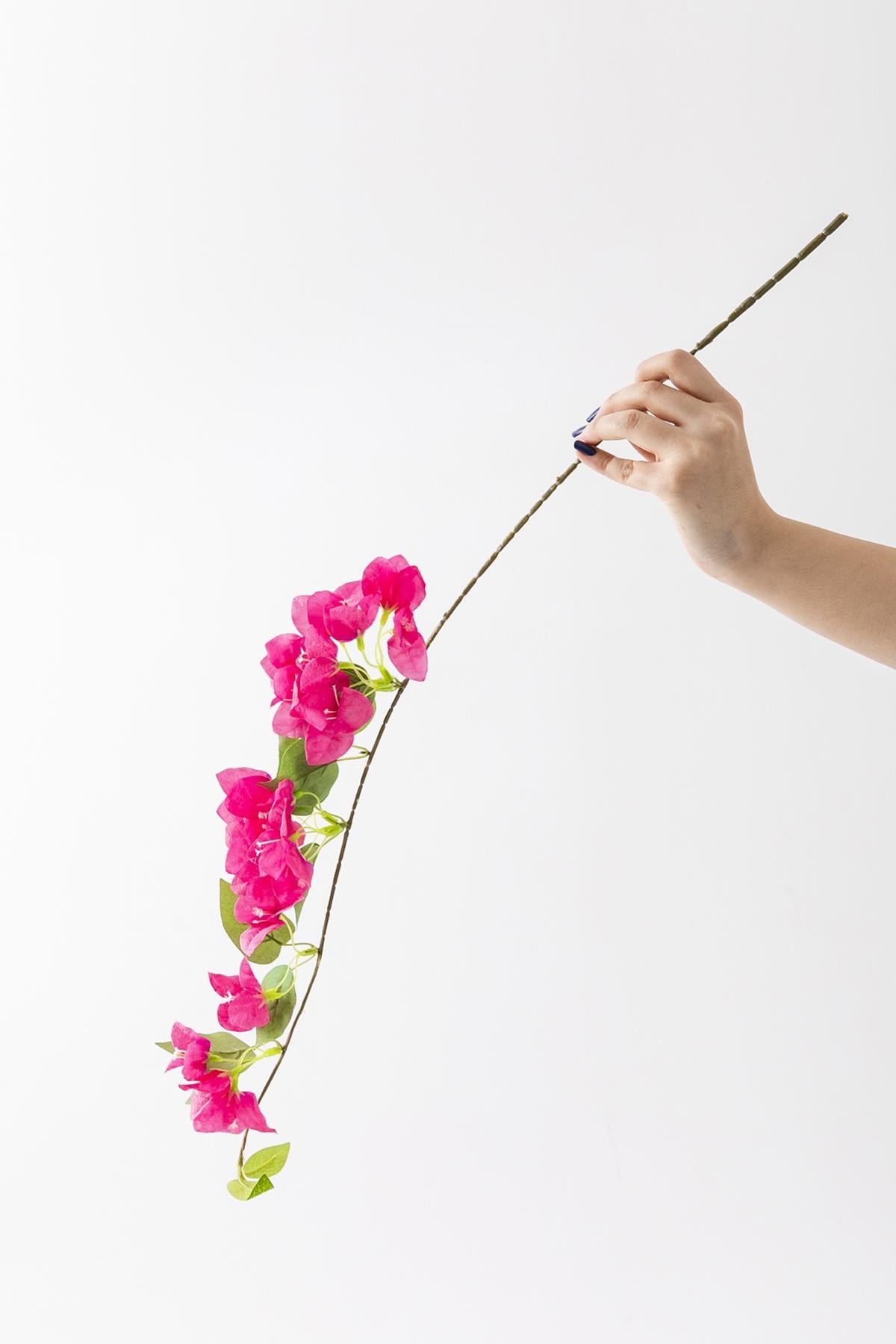 Dikey Dekor - yapay begonvil dali 80 cm fusya 4784 Toptan Yapay Begonvil Dalı 80 cm Fuşya - Görsel 4