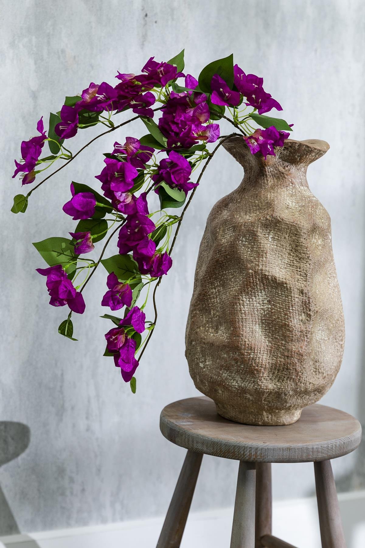 Dikey Dekor - yapay begonvil dali 80 cm mor 4777 Toptan Yapay Begonvil Dalı 80 cm Mor - Görsel 2