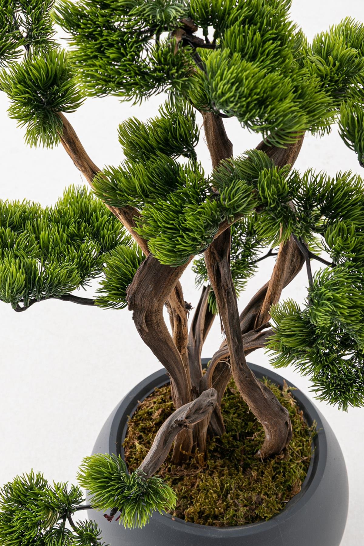 Dikey Dekor - yapay bonsai 100 cm 10 dal kure gri kure 7945 Toptan Yapay Bonsai 100 Cm 10 Dal Küre Gri Küre - Görsel 4