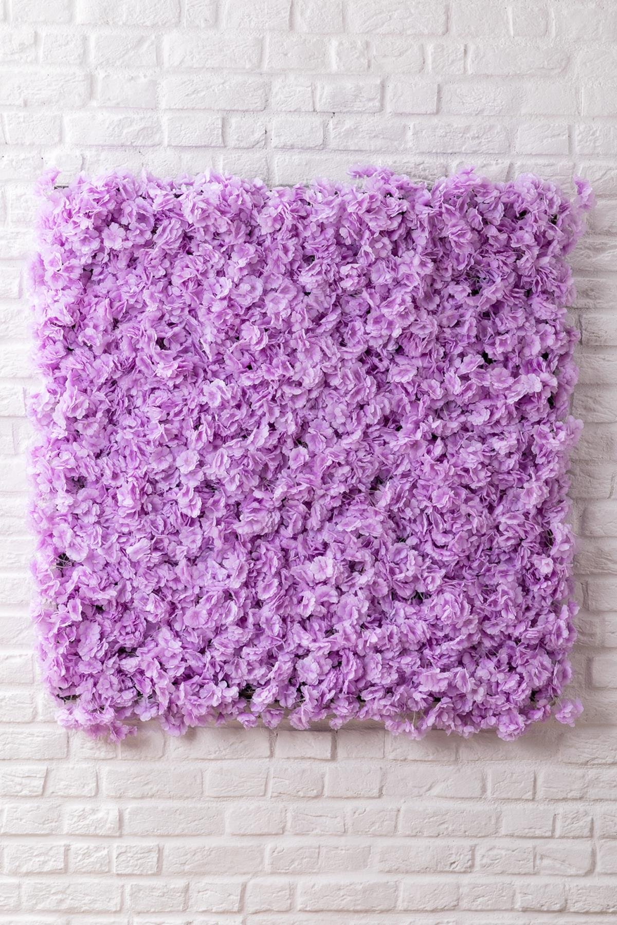 Dikey Dekor - yapay cicek duvari 100x100 mor 6668 Toptan Yapay Çiçek Duvarı 100x100 Mor - Görsel 2