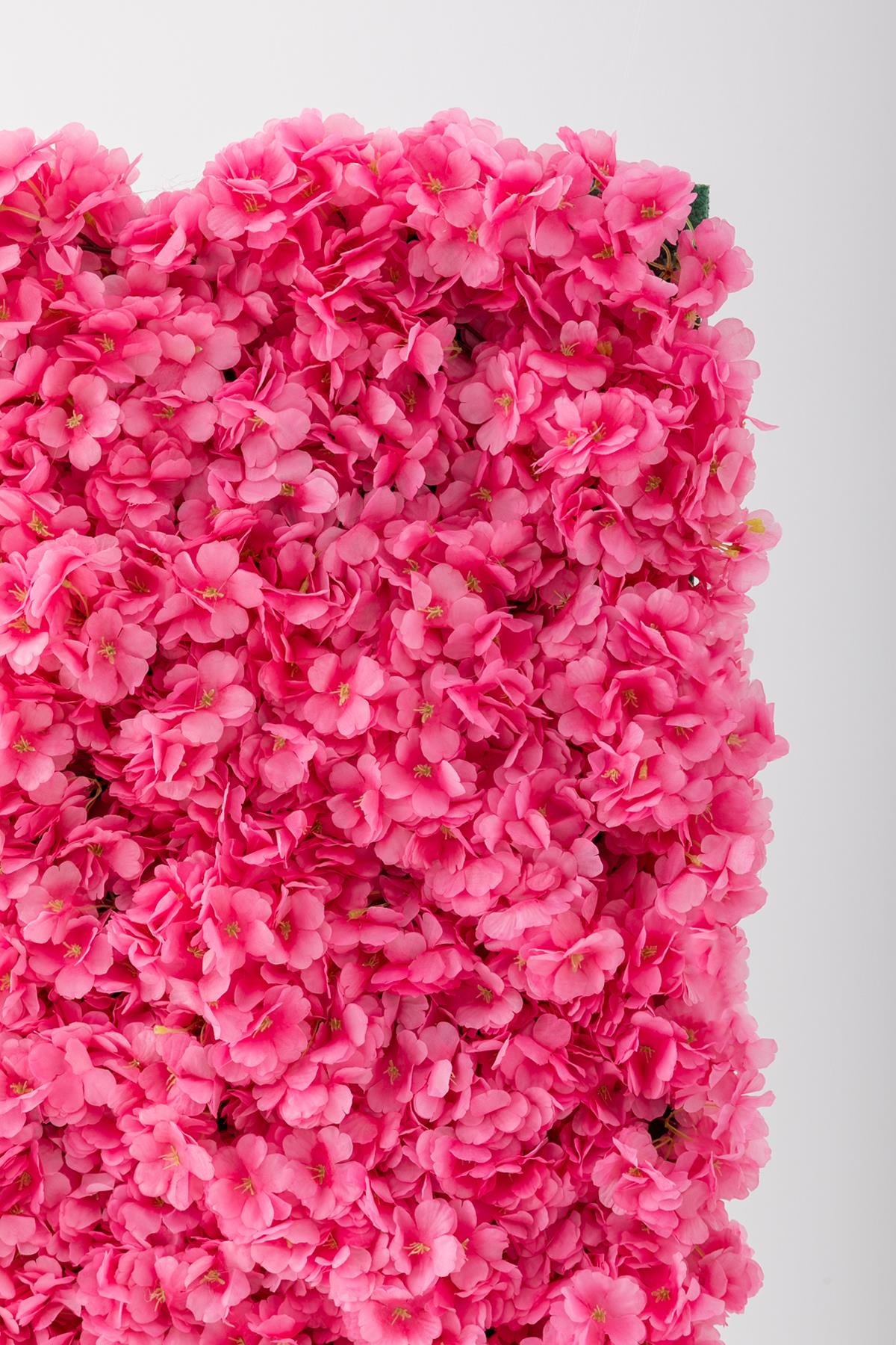 Dikey Dekor - yapay cicek duvari 100x100 pembe 6686 Toptan Yapay Çiçek Duvarı 100x100 Pembe - Görsel 4