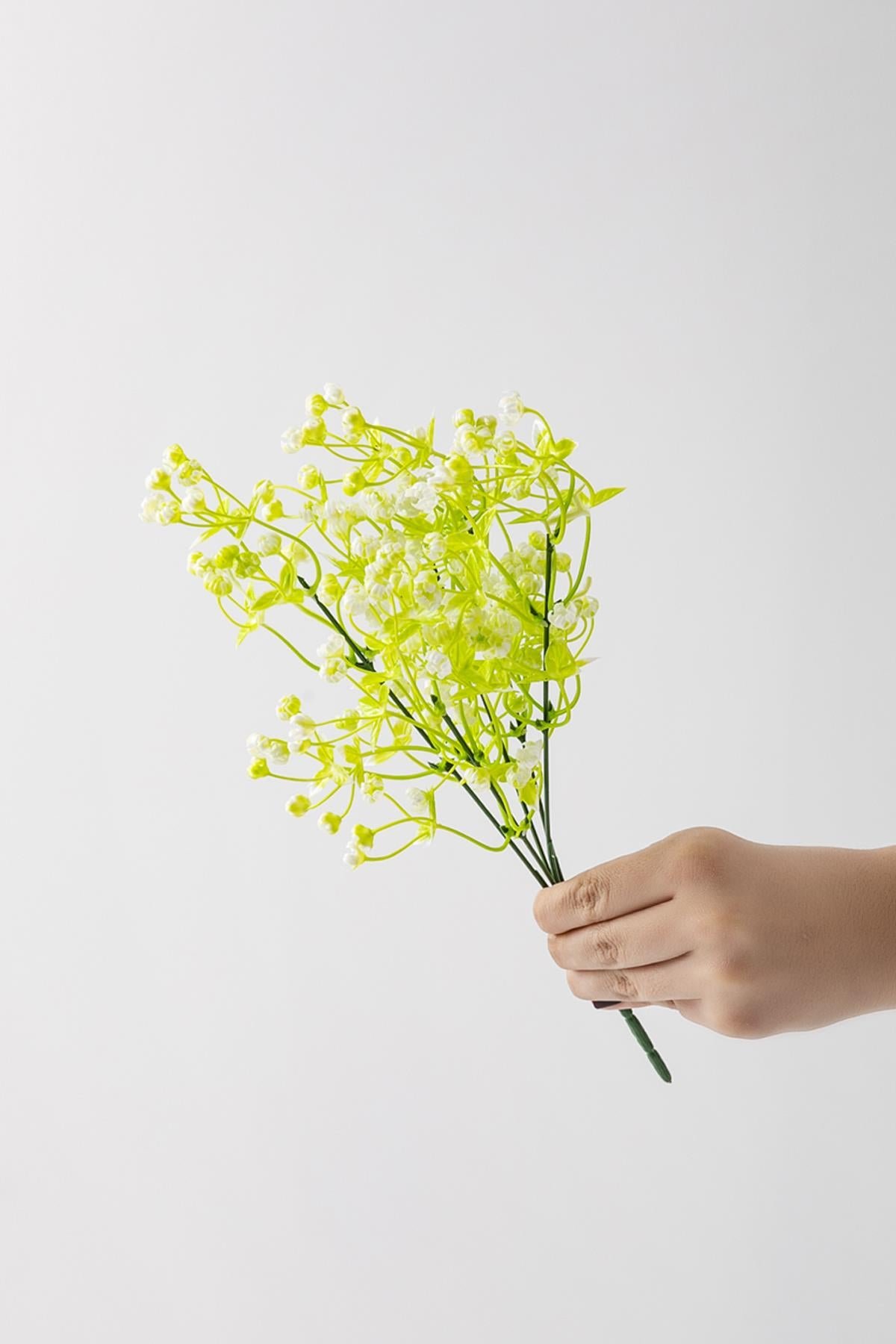 Dikey Dekor - yapay cipso demeti 35 cm 5 dal 5191 Toptan Yapay Cipso Demeti Krem 35 Cm 5 Dal - Görsel 3