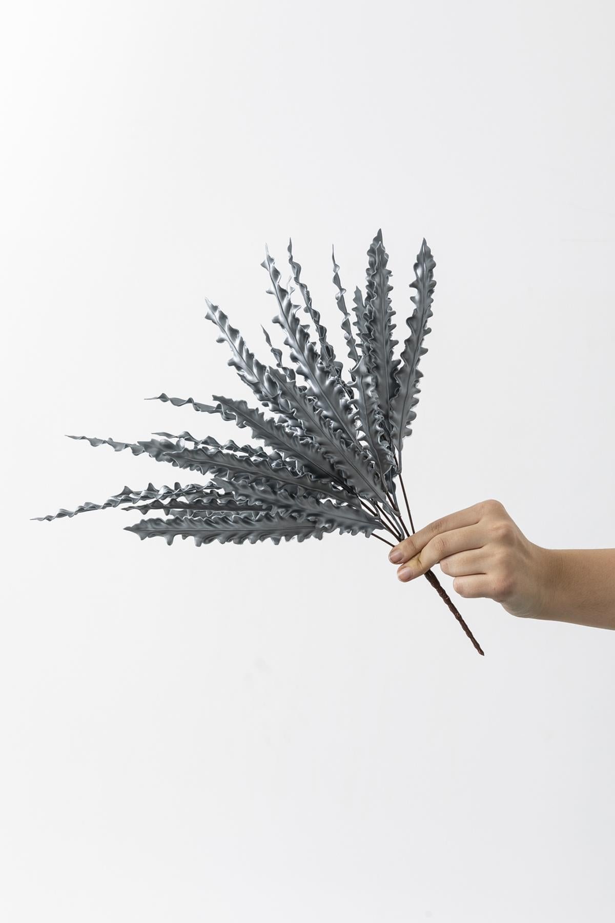 Dikey Dekor - yapay fujer demeti gri 40 cm 5 dal uv 3964 Toptan Yapay Fujer Demeti Gri 40 Cm 5 Dal (Uv) - Görsel 3