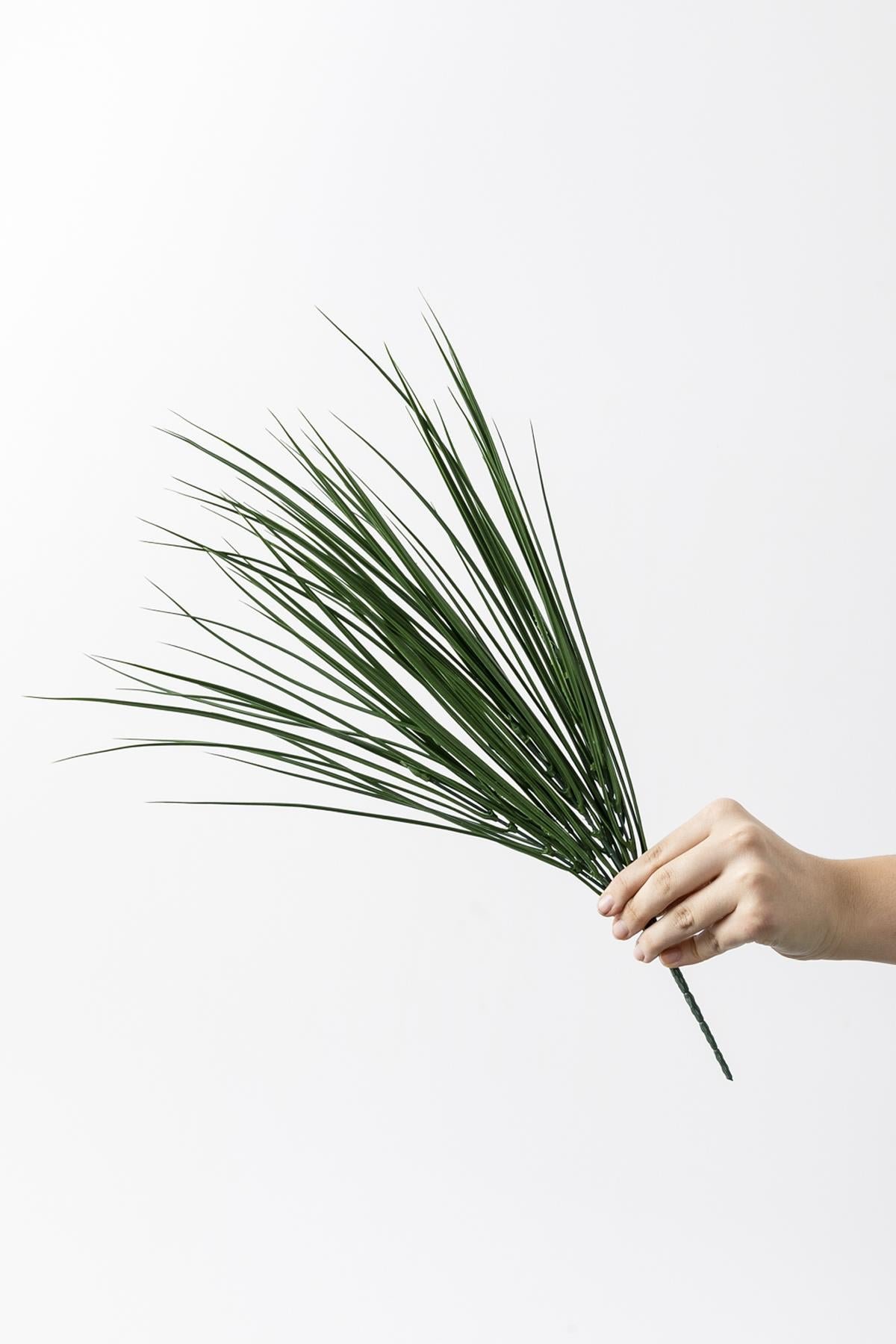 Dikey Dekor - yapay ince saz demeti koyu yesil 50 cm 7 dal uv 4180 Toptan Yapay İnce Saz Demeti Koyu Yeşil 50 Cm 7 Dal (Uv) - Görsel 3
