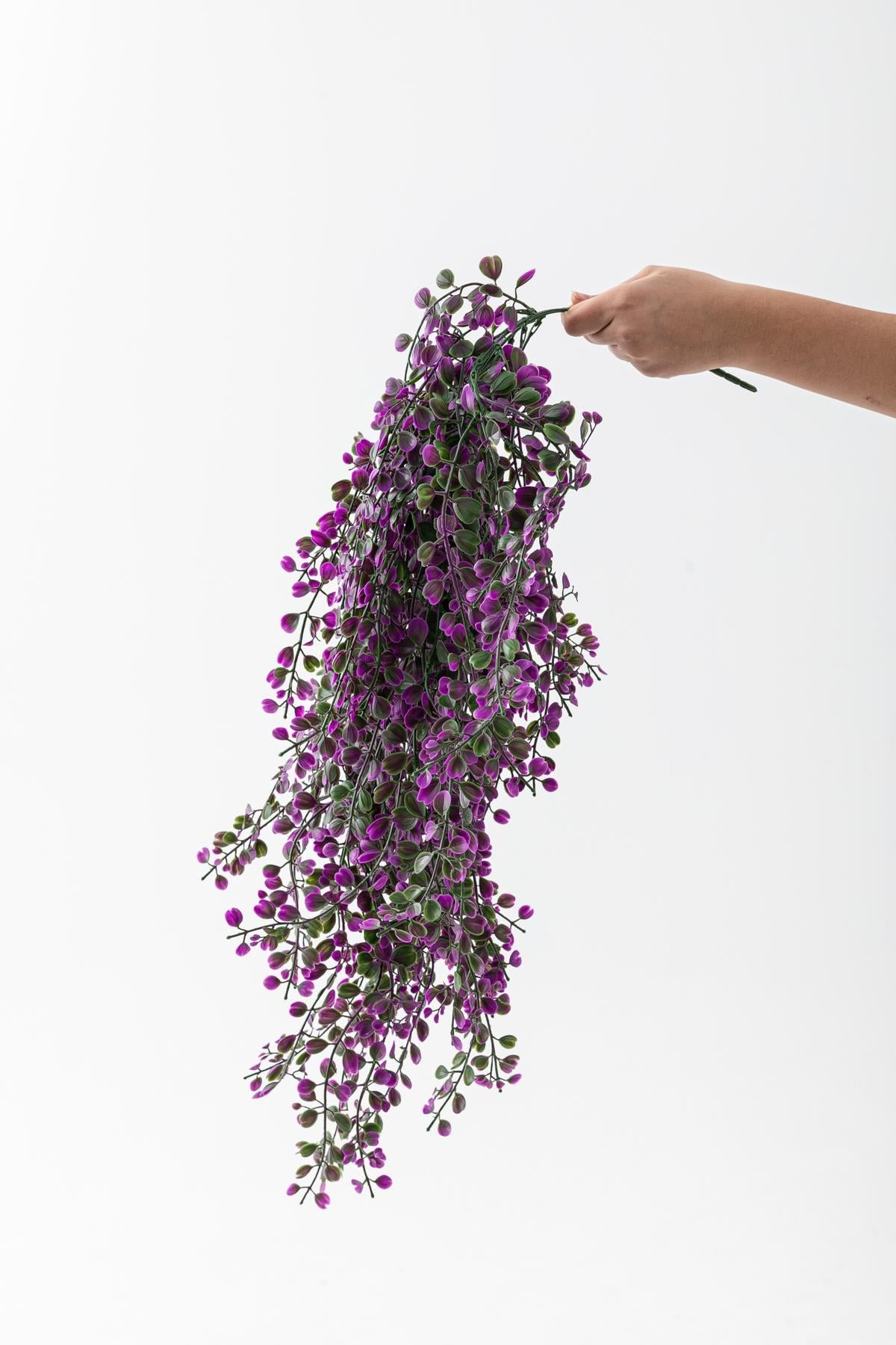 Dikey Dekor - yapay japon simsir sarkan 80 cm 5 dal yesil mor 7872 Toptan Yapay Japon Şimşir Sarkan 80 Cm 5 Dal Yeşil Mor - Görsel 2
