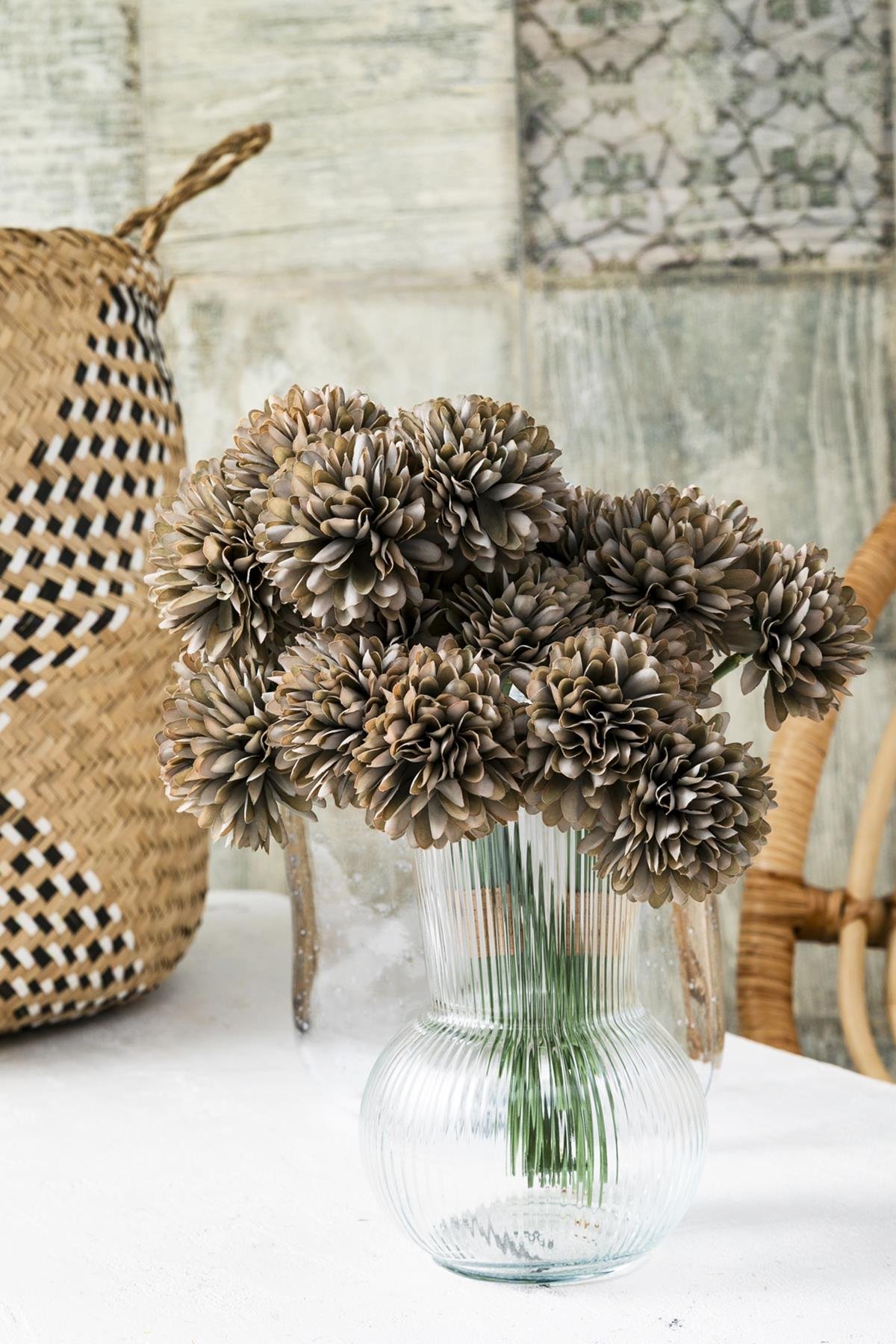 Dikey Dekor - yapay kasimpati cicegi gri 25 cm 7 dal 4701 Toptan Yapay Kasımpatı Çiçeği Gri 25 Cm 7 Dal - Görsel 2