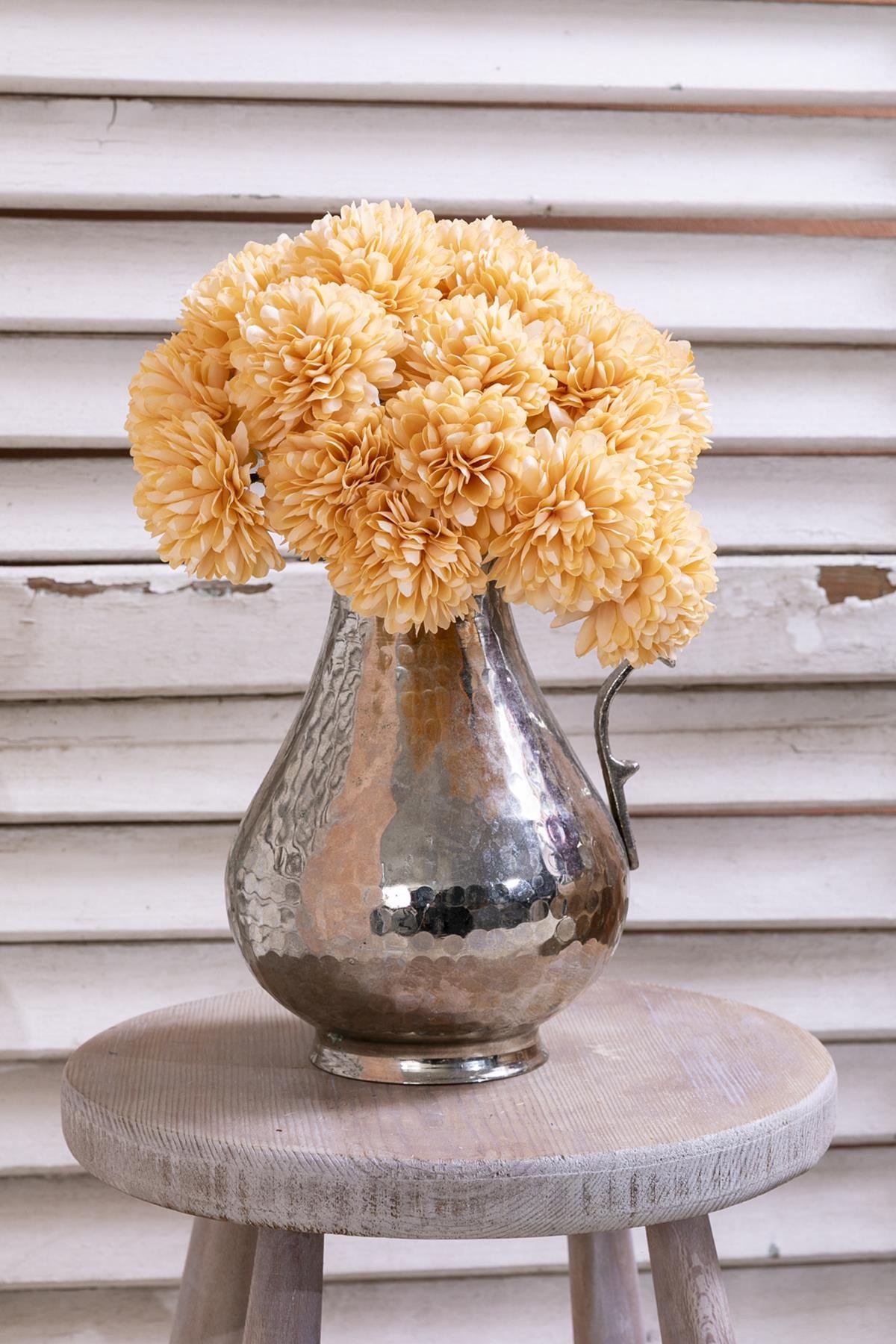 Dikey Dekor - yapay kasimpati cicegi pastel sari 25 cm 7 dal 4721 Toptan Yapay Kasımpatı Çiçeği Pastel Sarı 25 Cm 7 Dal - Görsel 2