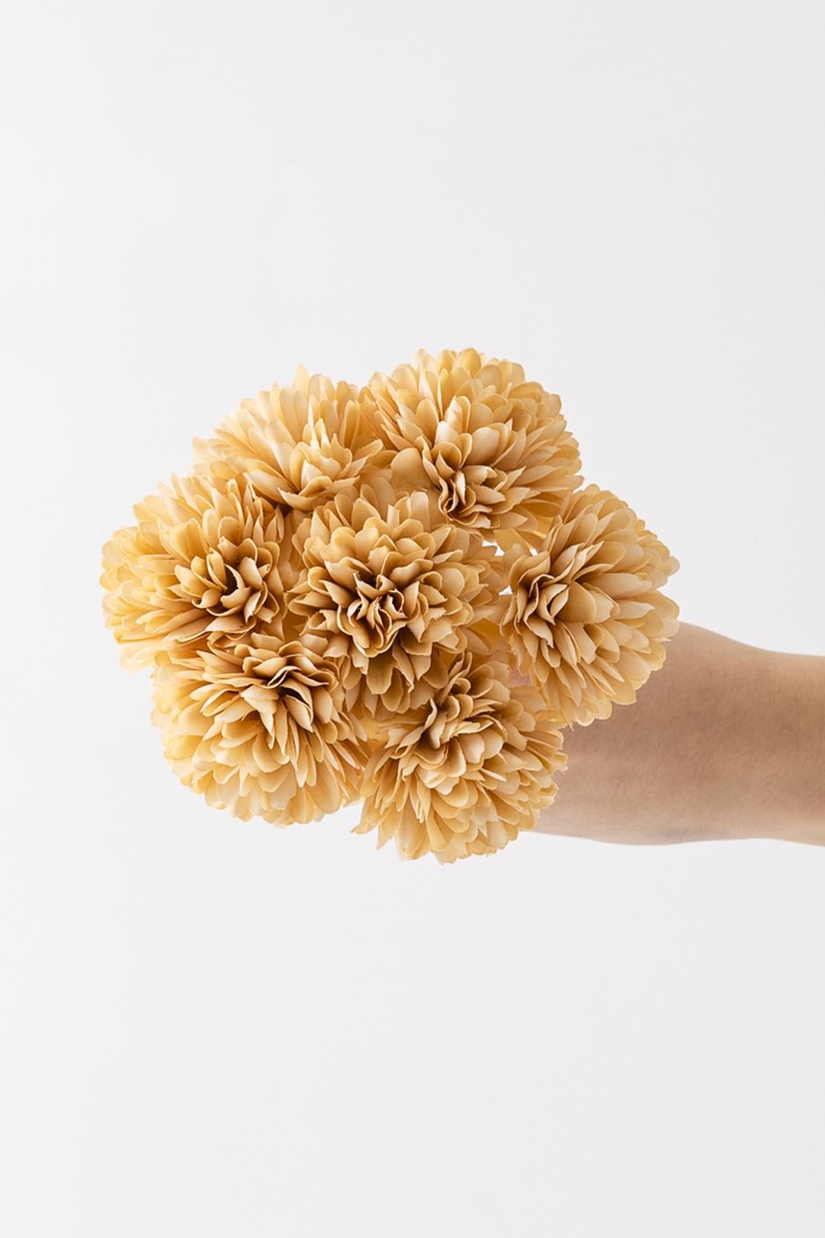 Dikey Dekor - yapay kasimpati cicegi sari 25 cm 7 dal 4707 Toptan Yapay Kasımpatı Çiçeği Sarı 25 Cm 7 Dal - Görsel 3