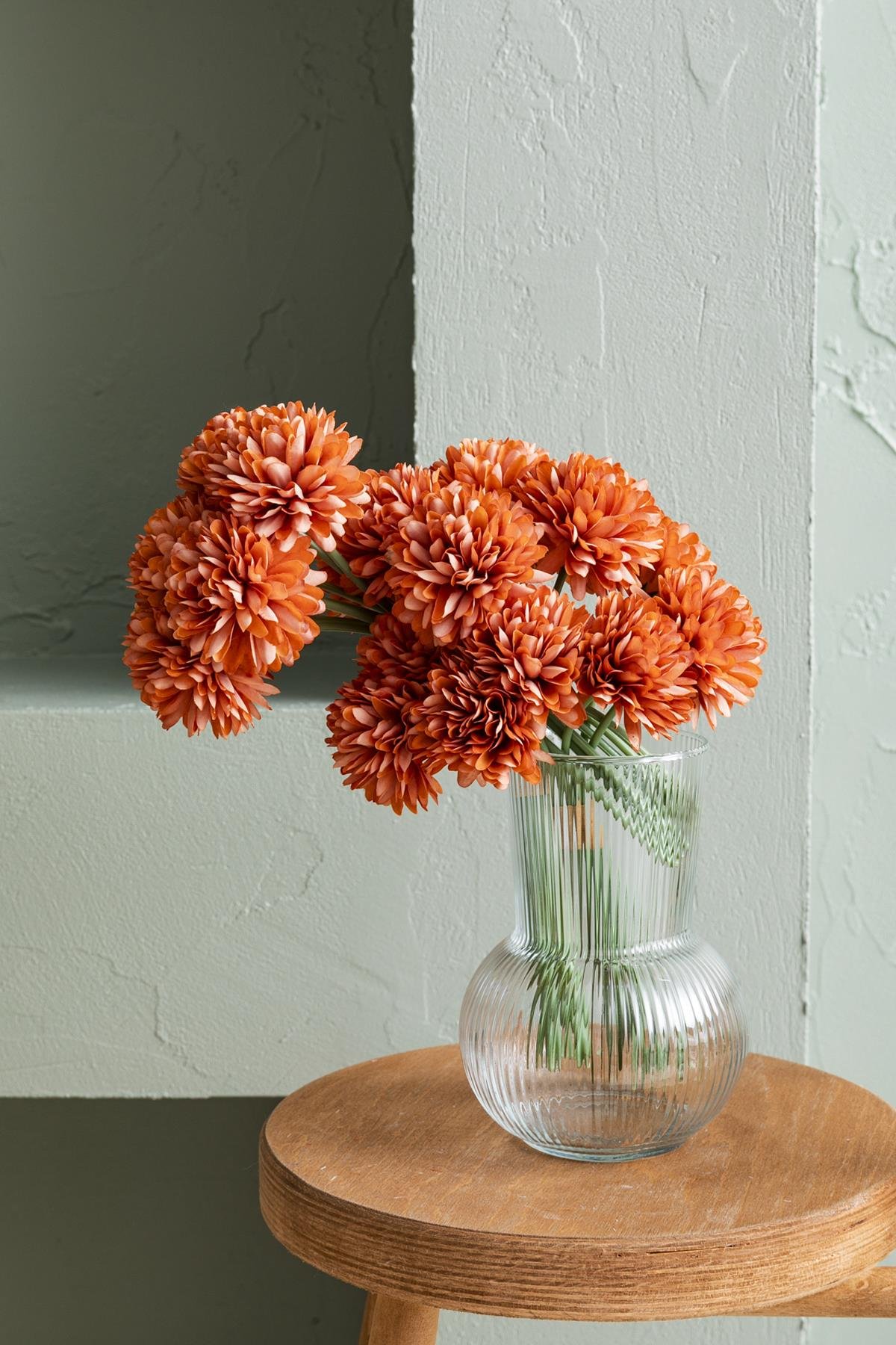 Dikey Dekor - yapay kasimpati cicegi turuncu 25 cm 7 dal 4711 Toptan Yapay Kasımpatı Çiçeği Turuncu 25 Cm 7 Dal - Görsel 2