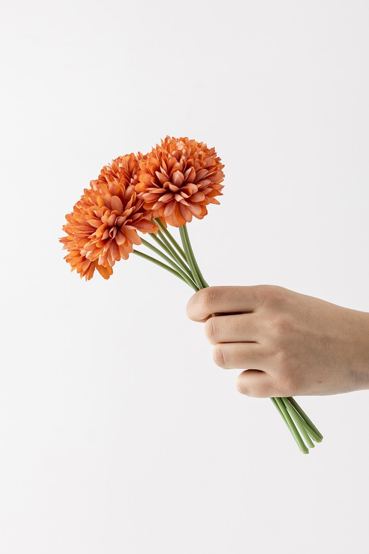 Dikey Dekor - yapay kasimpati cicegi turuncu 25 cm 7 dal 4712 Toptan Yapay Kasımpatı Çiçeği Turuncu 25 Cm 7 Dal - Görsel 3