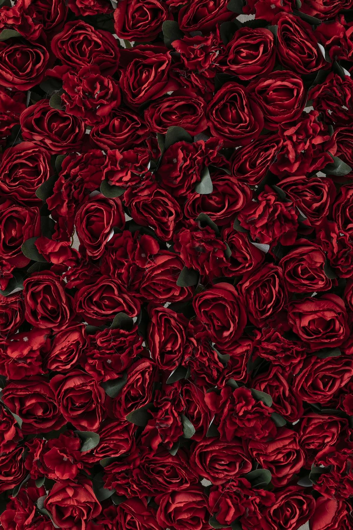 Dikey Dekor - yapay kirmizi gul duvari 200x100 3737 Toptan Yapay Kırmızı Gül Duvarı 200X100 - Görsel 4