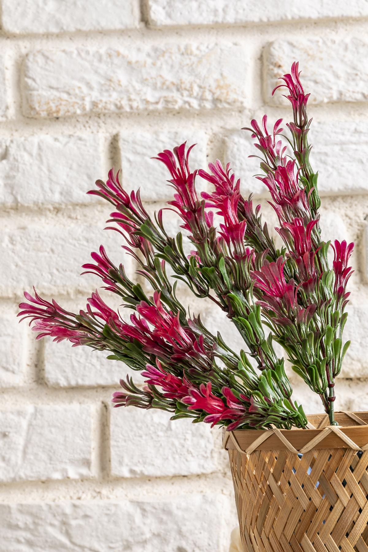 Dikey Dekor - yapay latus demeti yesil pembe 35 cm 5 dal uv 4049 Toptan Yapay Latus Demeti Yeşil Pembe 35 Cm 5 Dal (Uv) - Görsel 2