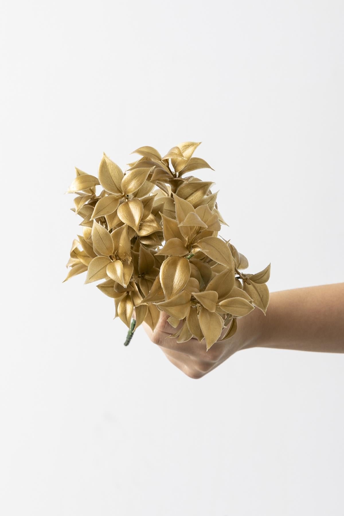 Dikey Dekor - yapay limon yapragi demeti gold 30 cm 7 dal uv 4066 Toptan Yapay Limon Yaprağı Demeti Gold 30 Cm 7 Dal (Uv) - Görsel 4