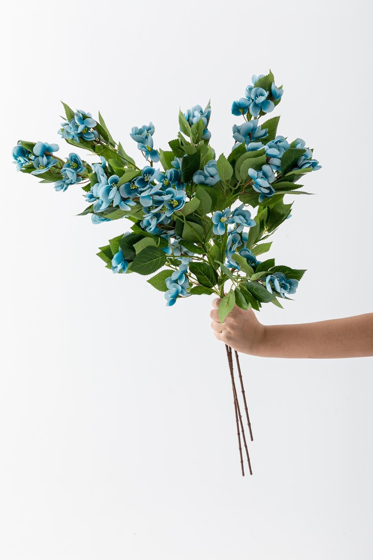 Dikey Dekor - yapay lux menekse dali mavi 80 cm 5 yaprak 7836 Toptan Yapay Lux Menekşe Dalı Mavi 80 cm 5 Yaprak - Görsel 2