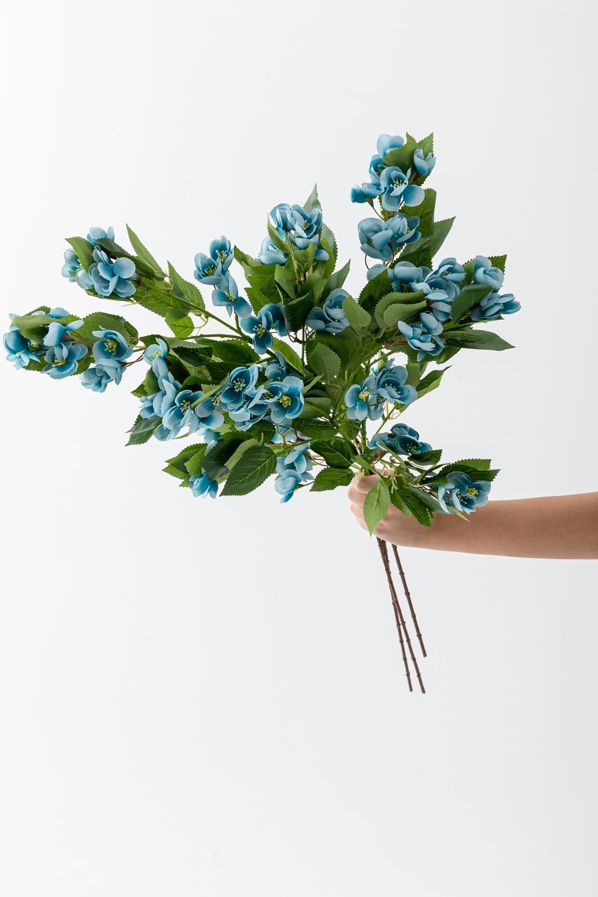 Dikey Dekor - yapay lux menekse dali mavi 80 cm 5 yaprak 7837 Toptan Yapay Lux Menekşe Dalı Mavi 80 cm 5 Yaprak - Görsel 4