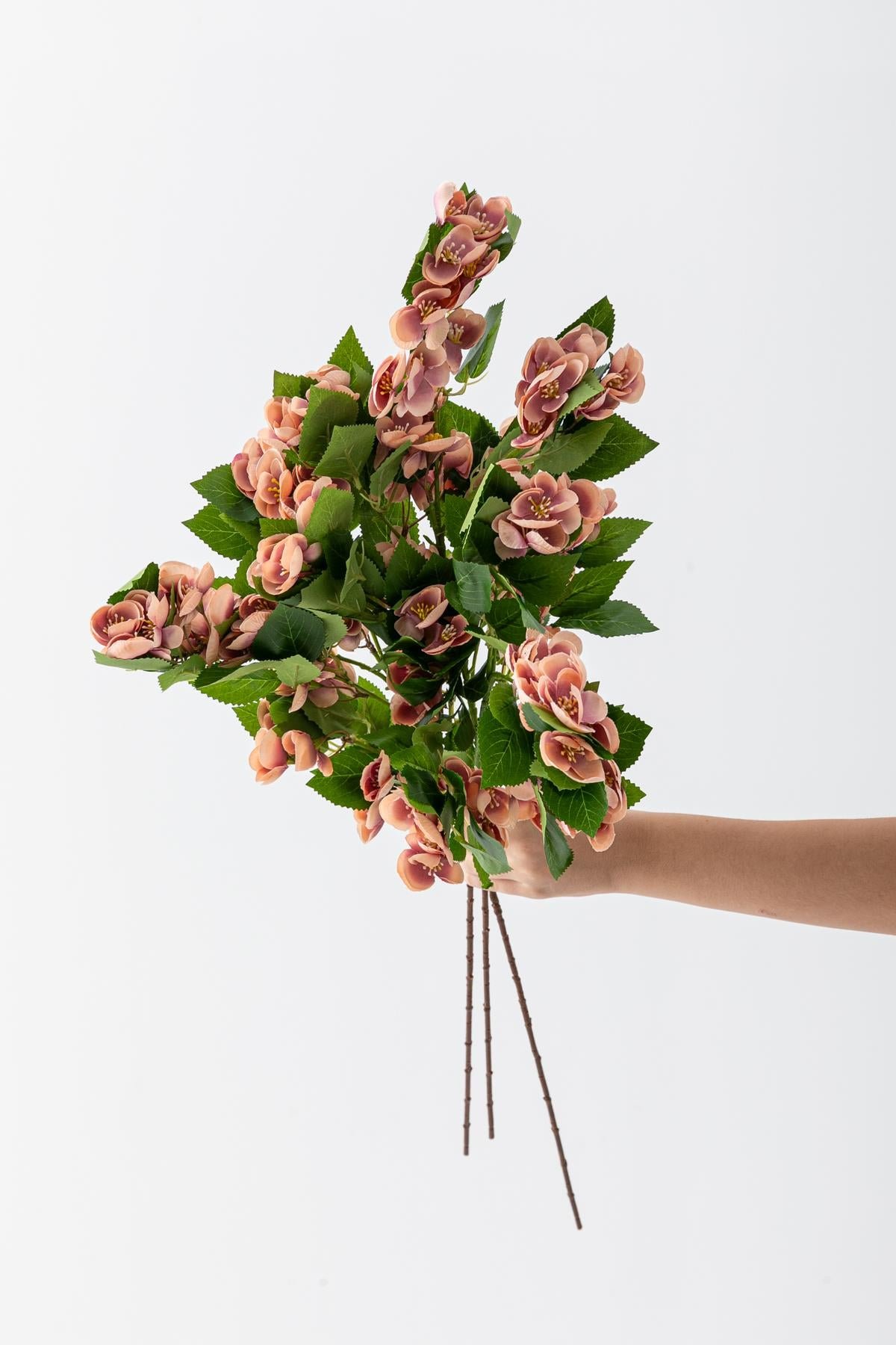 Dikey Dekor - yapay lux menekse dali pudra pembe 80 cm 5 yaprak 7861 Toptan Yapay Lux Menekşe Dalı Pudra Pembe 80 cm 5 Yaprak - Görsel 2