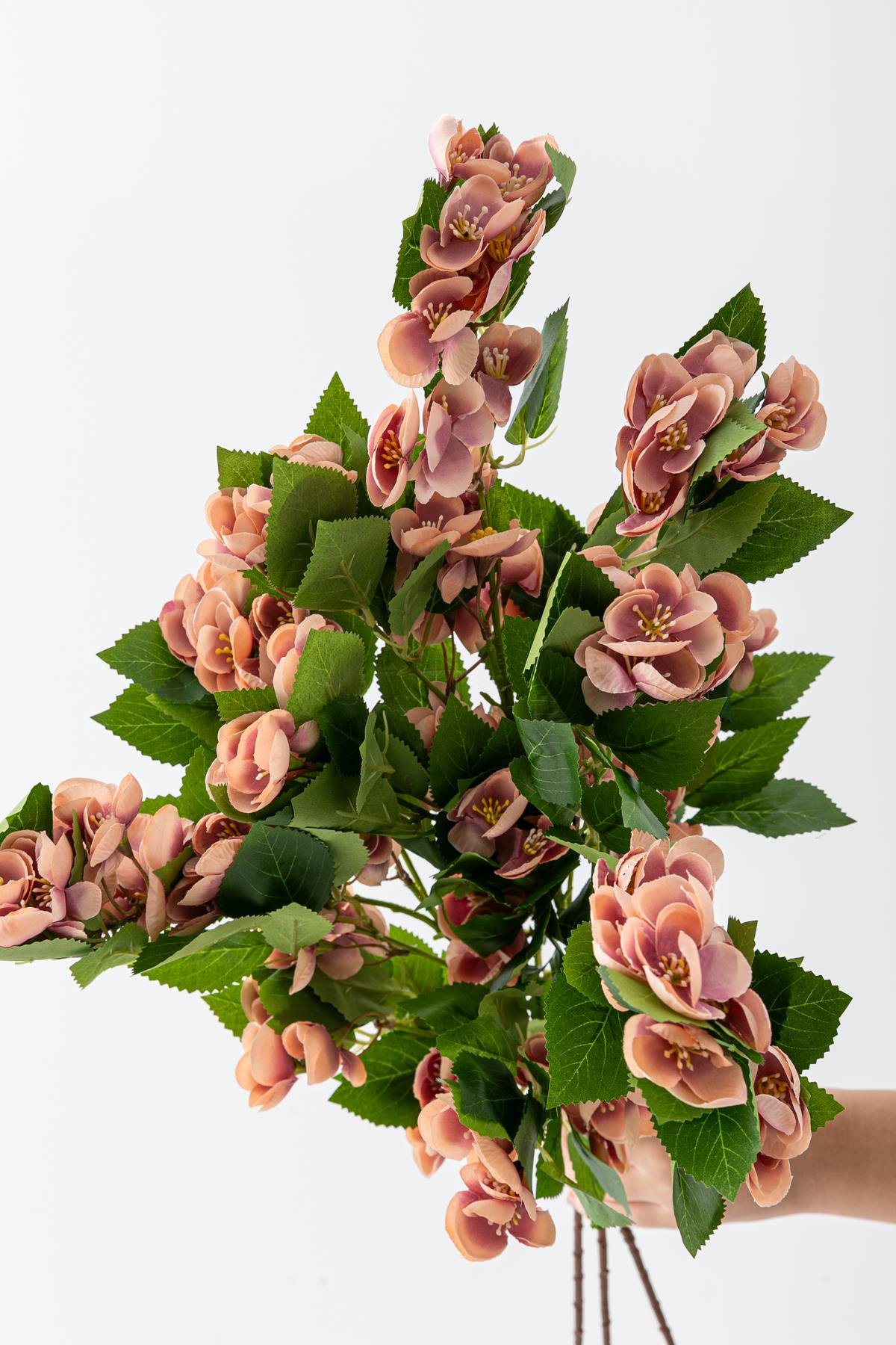 Dikey Dekor - yapay lux menekse dali pudra pembe 80 cm 5 yaprak 7862 Toptan Yapay Lux Menekşe Dalı Pudra Pembe 80 cm 5 Yaprak - Görsel 3