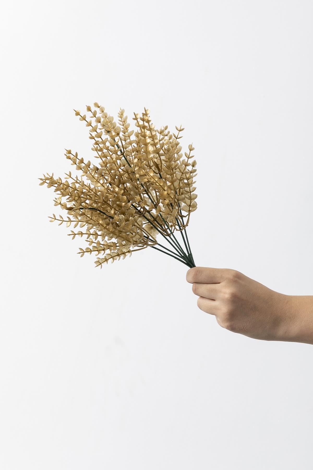 Dikey Dekor - yapay okaliptus demeti gold 35 cm 7 dal uv 3950 Toptan Yapay Okaliptus Demeti Gold 35 Cm 7 Dal (Uv) - Görsel 3