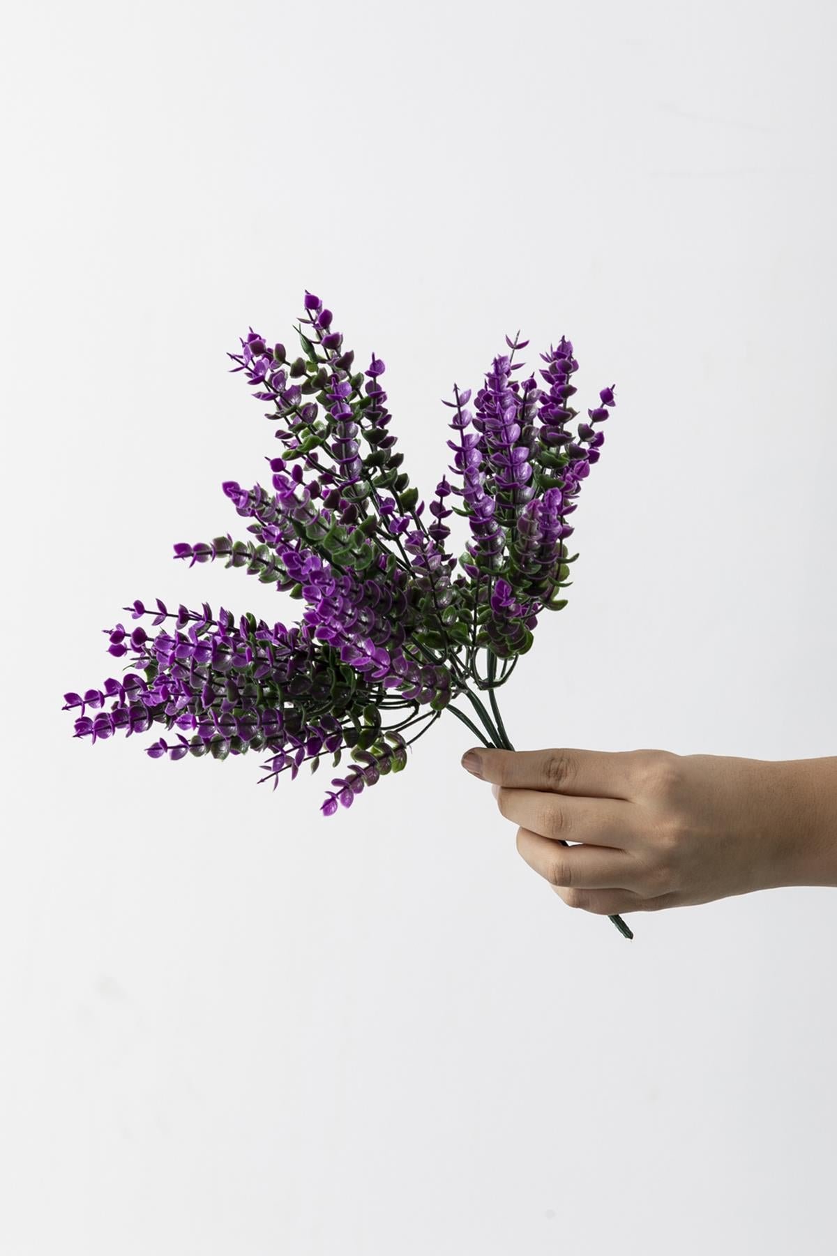 Dikey Dekor - yapay okaliptus demeti mor 35 cm 7 dal 3930 Toptan Yapay Okaliptus Demeti Mor 35 Cm 7 Dal - Görsel 3