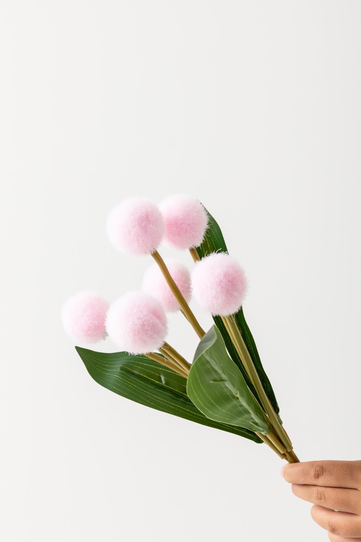 Dikey Dekor - yapay ponpon cicegi pembe 35 cm 7 dal 2724 Toptan Yapay Ponpon Çiçeği Pembe 35 Cm 7 Dal - Görsel 4