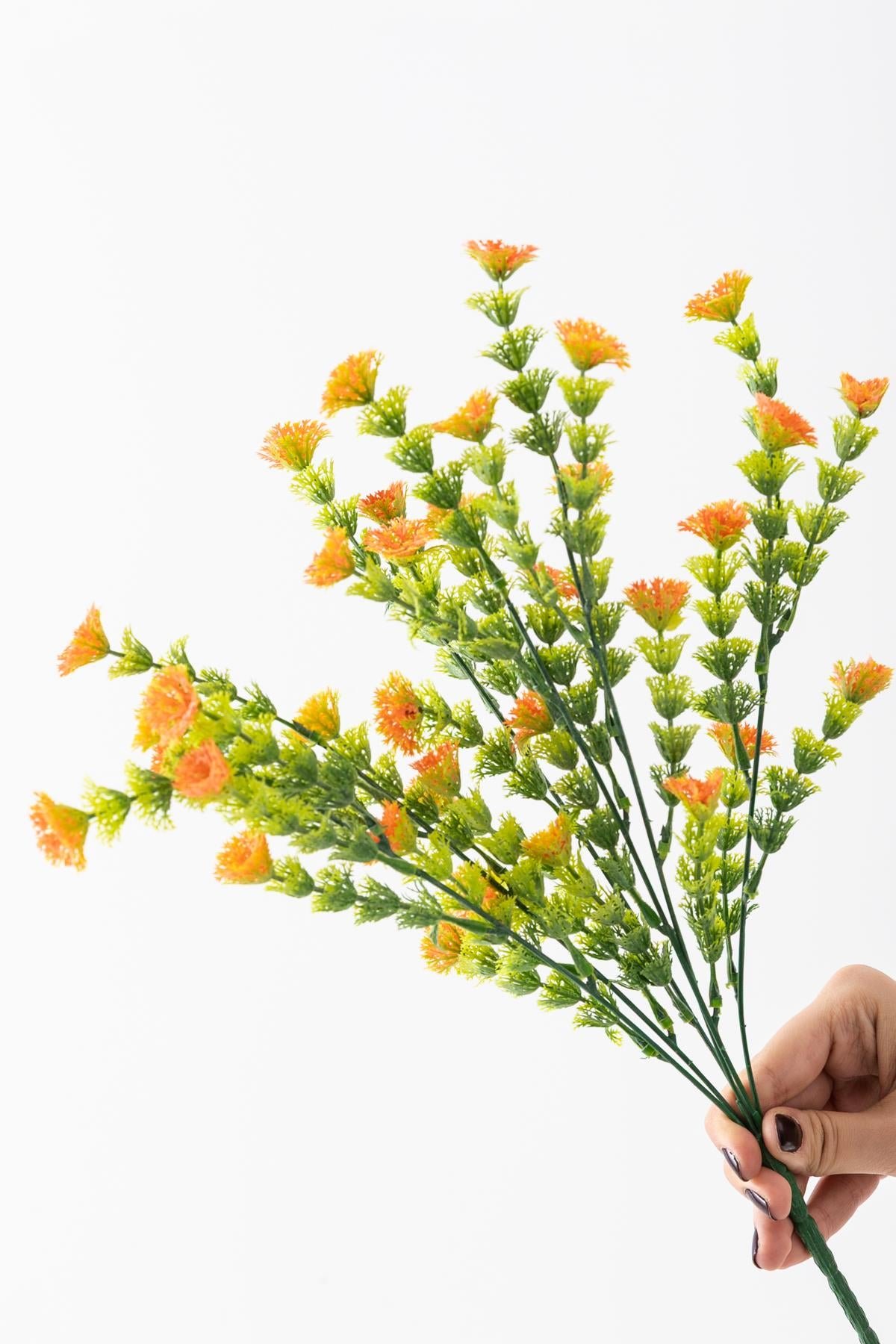 Dikey Dekor - yapay renkli yesillik demeti 40 cm 5 dal 6769 Toptan Yapay Renkli Yeşillik Demeti 40 Cm 5 Dal-Turuncu / STANDART - Görsel 2