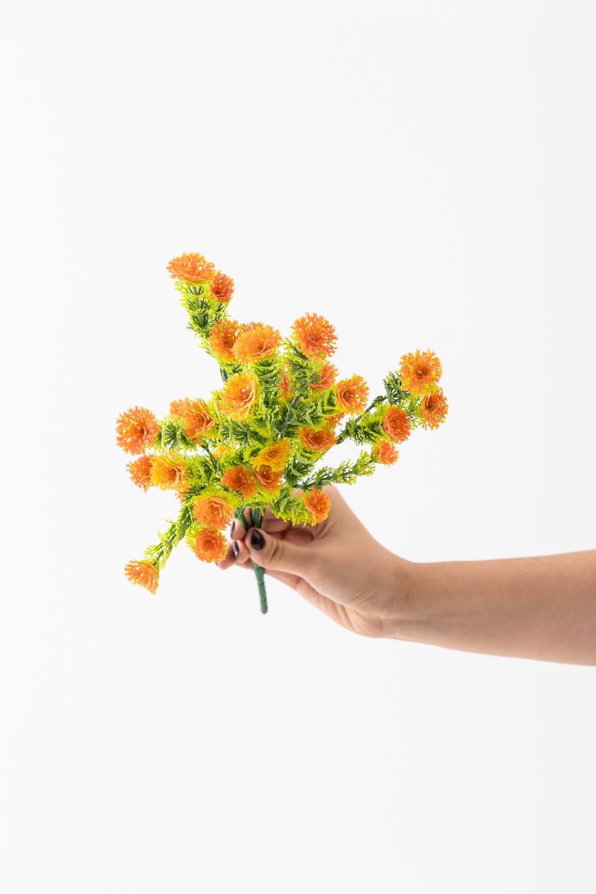 Dikey Dekor - yapay renkli yesillik demeti 40 cm 5 dal 6770 Toptan Yapay Renkli Yeşillik Demeti 40 Cm 5 Dal-Turuncu / STANDART - Görsel 3