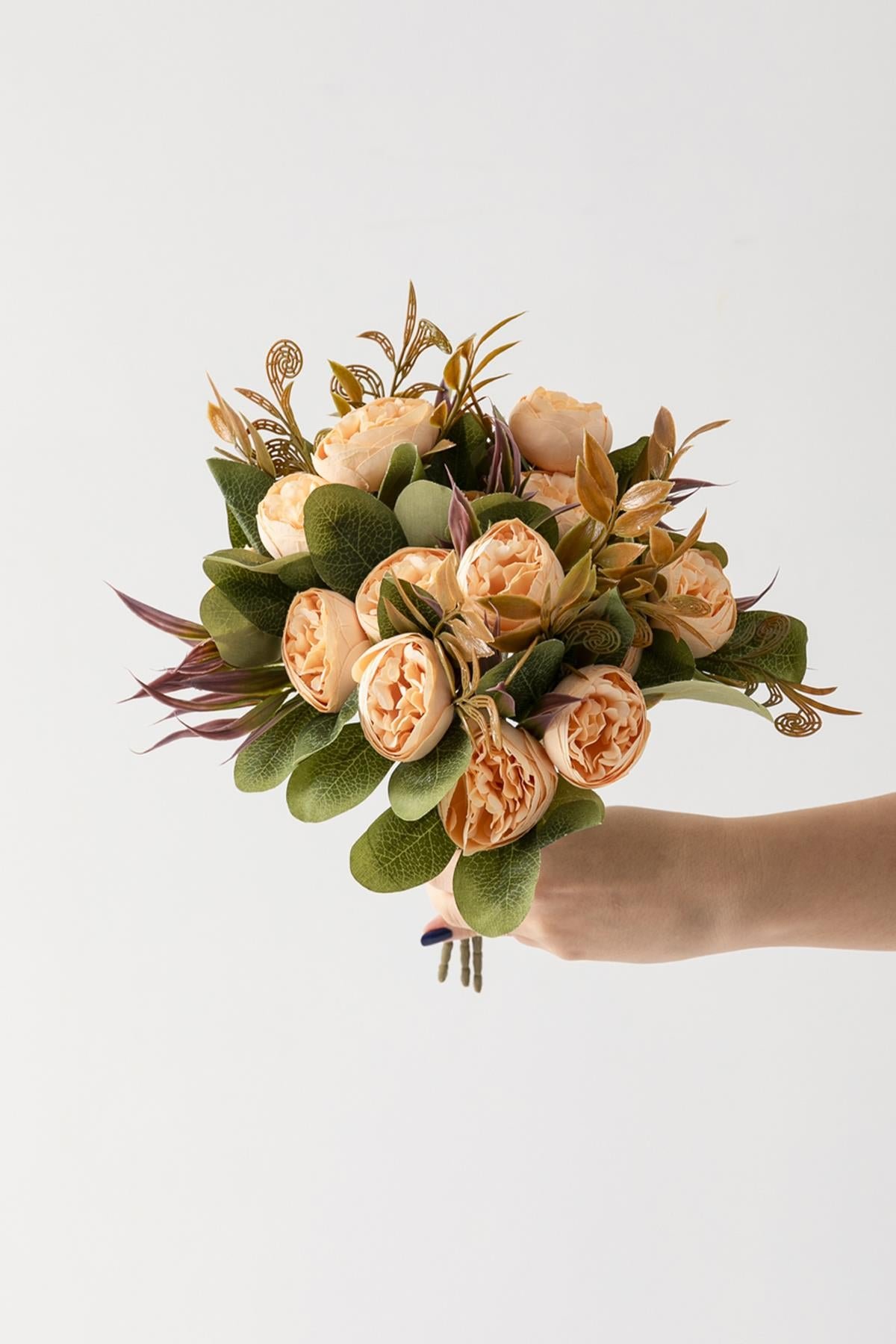 Dikey Dekor - yapay sakayik demeti 30 cm 6 dal somon 4549 Toptan Yapay Şakayık Demeti 30 Cm 6 Dal Somon - Görsel 4