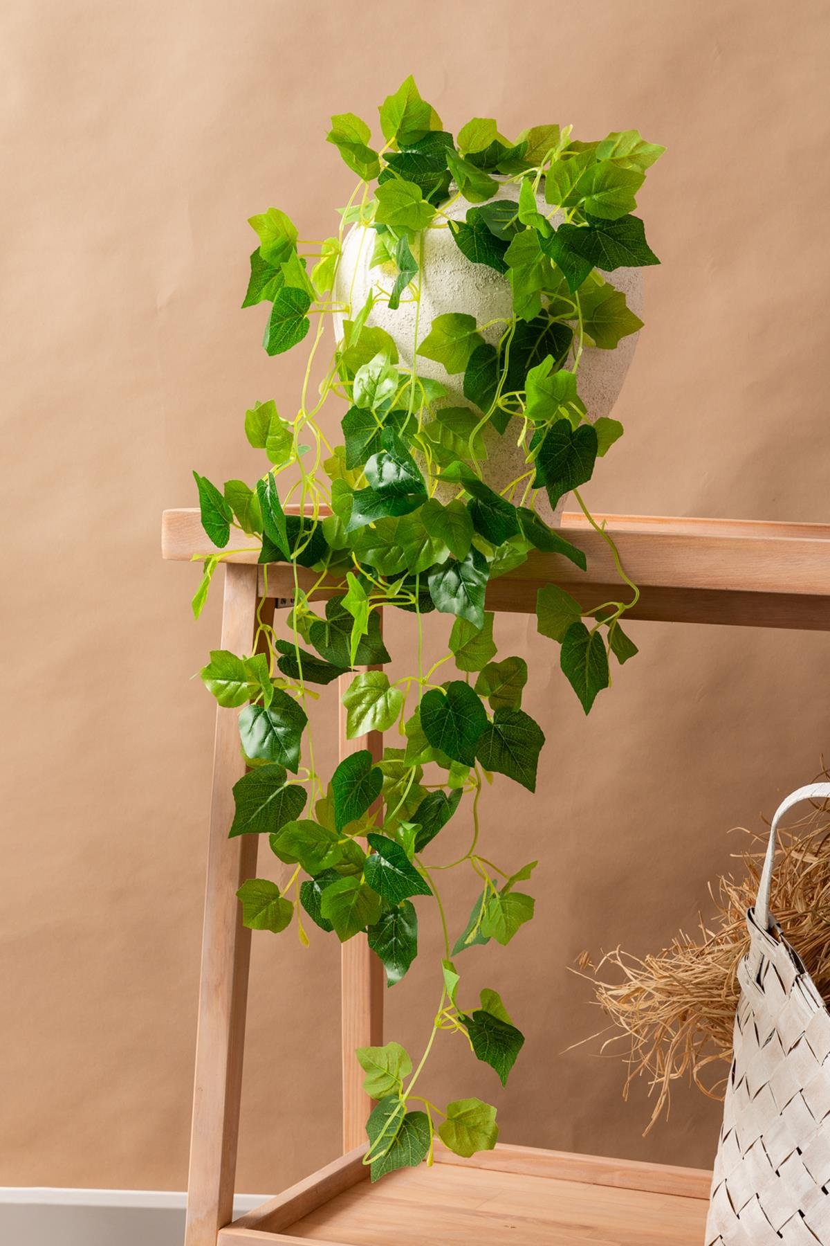 Dikey Dekor - yapay sarmasik yesil 100 cm 2881 Toptan Yapay Sarmaşık Yeşil 100 Cm - Görsel 2