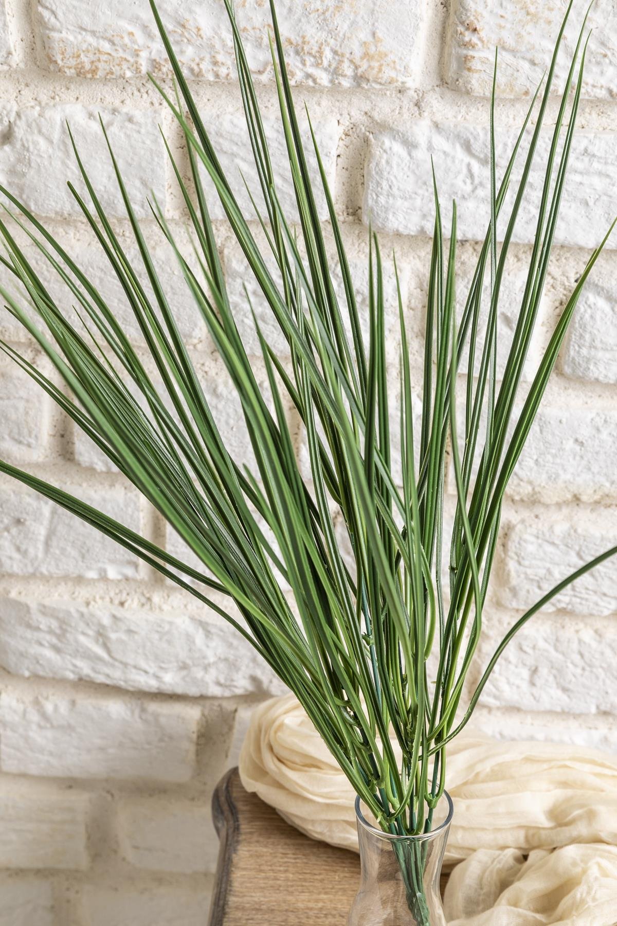 Dikey Dekor - yapay saz demeti acik yesil 50 cm 7 dal uv 4174 Toptan Yapay Saz Demeti Açık Yeşil 50 Cm 7 Dal (Uv) - Görsel 2