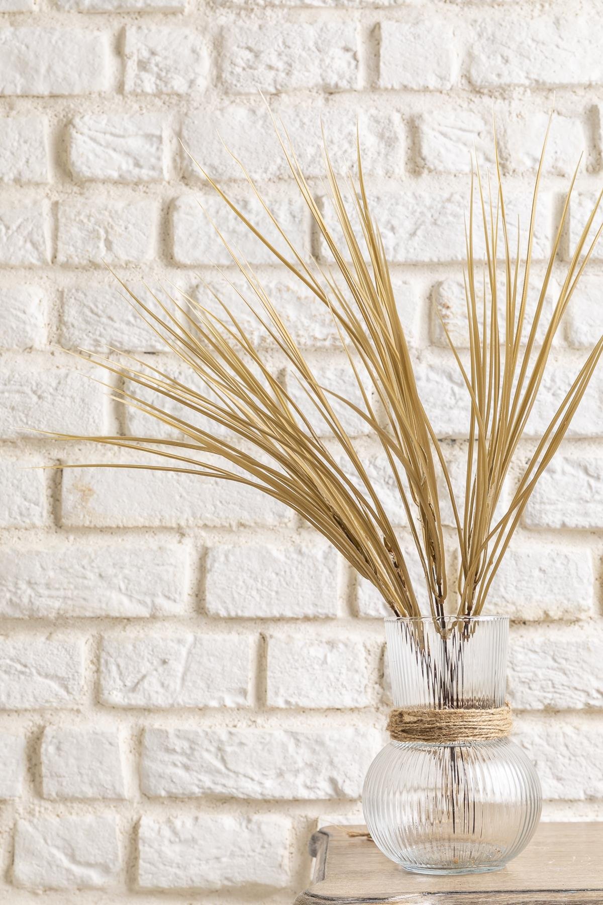Dikey Dekor - yapay saz demeti gold 50 cm 7 dal uv 4044 Toptan Yapay Saz Demeti Gold 50 Cm 7 Dal (Uv) - Görsel 2