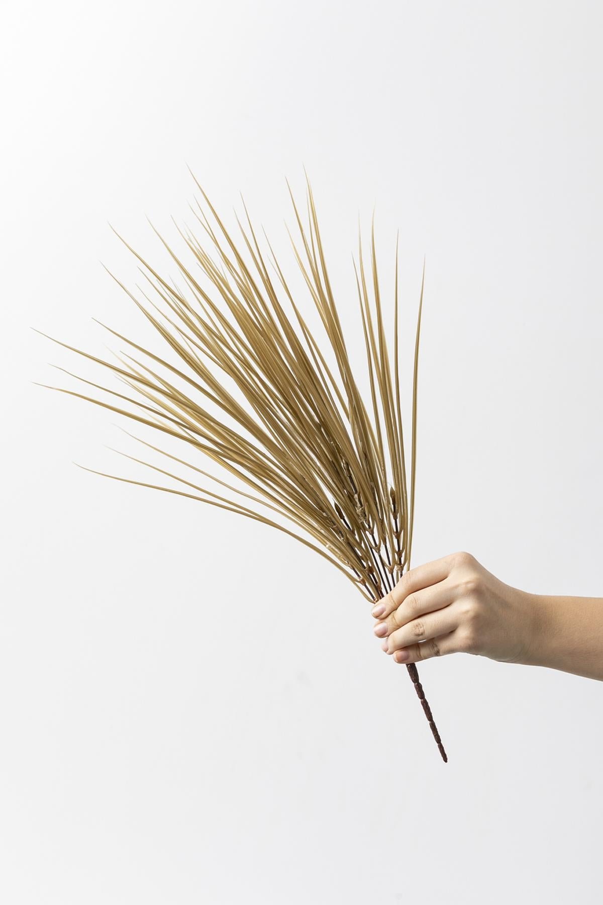Dikey Dekor - yapay saz demeti gold 50 cm 7 dal uv 4045 Toptan Yapay Saz Demeti Gold 50 Cm 7 Dal (Uv) - Görsel 3