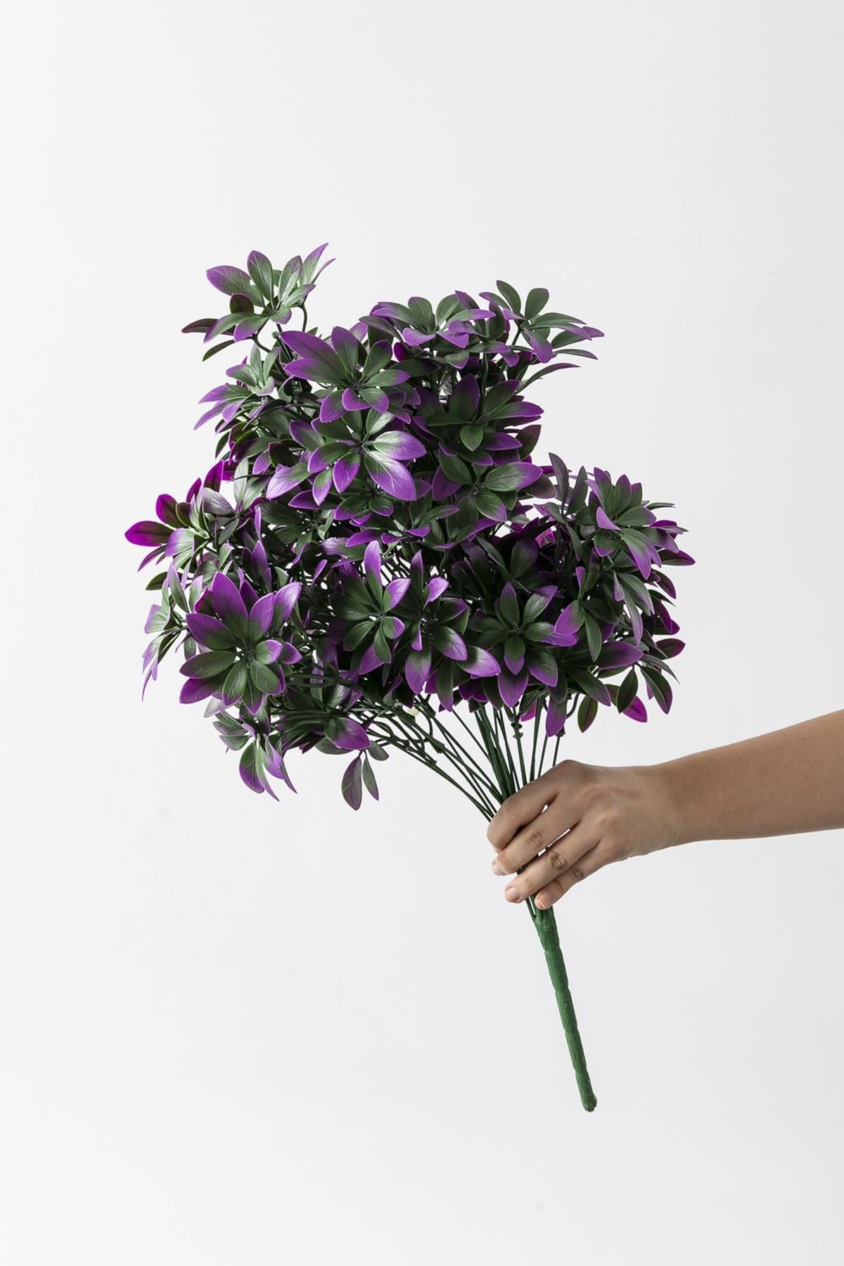 Dikey Dekor - yapay sefrole demeti mor 60 cm 24 dal uv 4070 Toptan Yapay Şefrole Demeti Mor 60 Cm 24 Dal (Uv) - Görsel 3