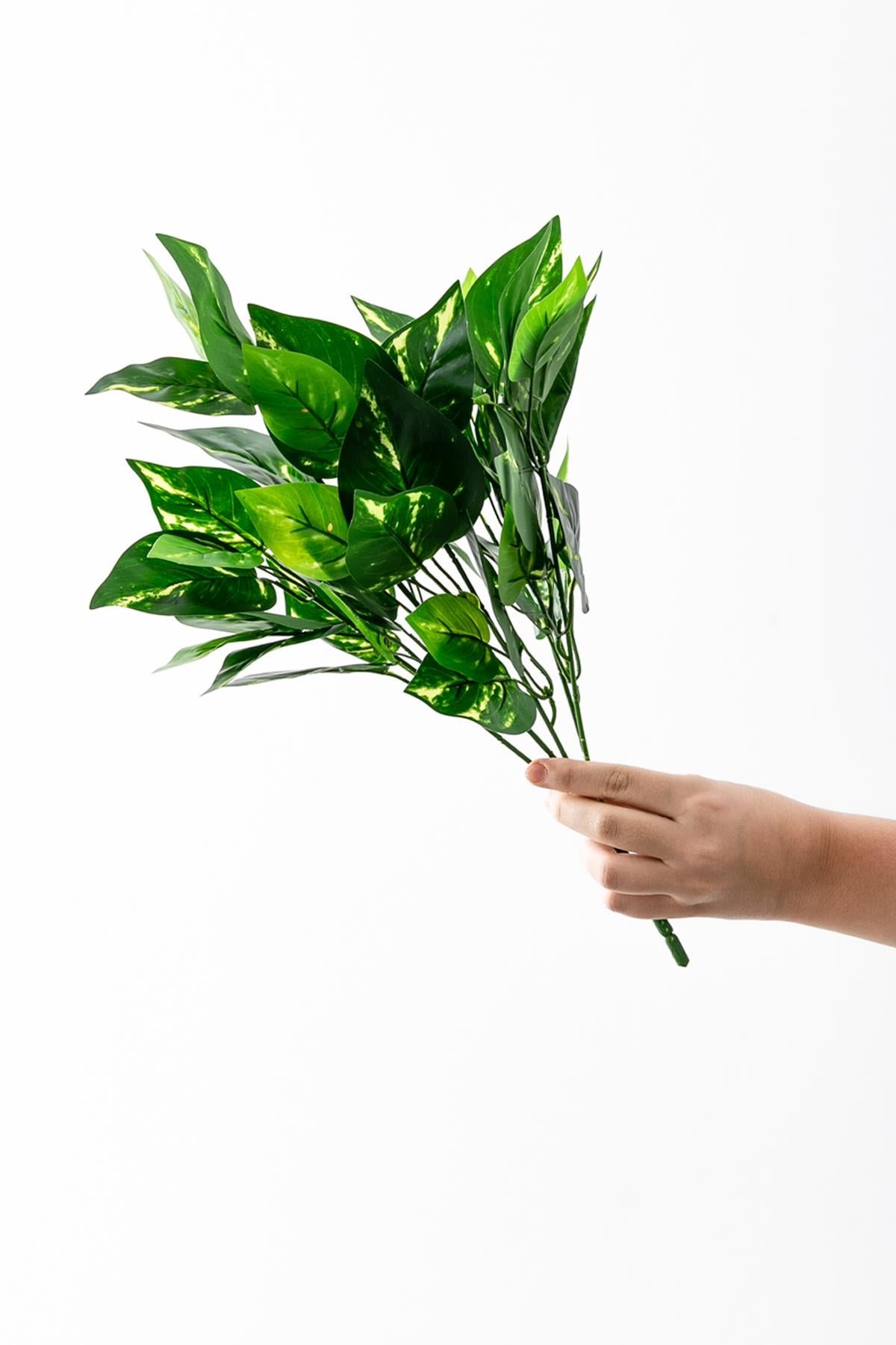 Dikey Dekor - yapay yesillik demeti yesil 40 cm 5 dal 7621 Toptan Yapay Yeşillik Demeti Yeşil 40 Cm 5 Dal - Görsel 3