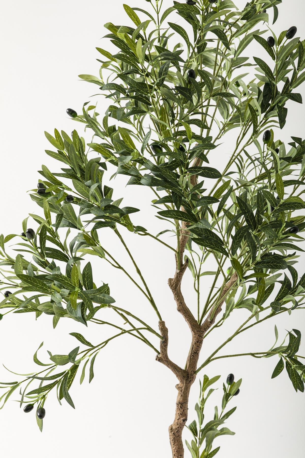 Dikey Dekor - yapay zeytin agaci 175 cm kahverengi gold metal saksi 5542 Toptan Yapay Zeytin Ağacı 175 Cm Kahverengi Gold Metal Saksı - Görsel 2