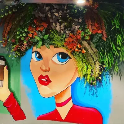 Grafik Dikey Bahçe Vogs Self Coffee